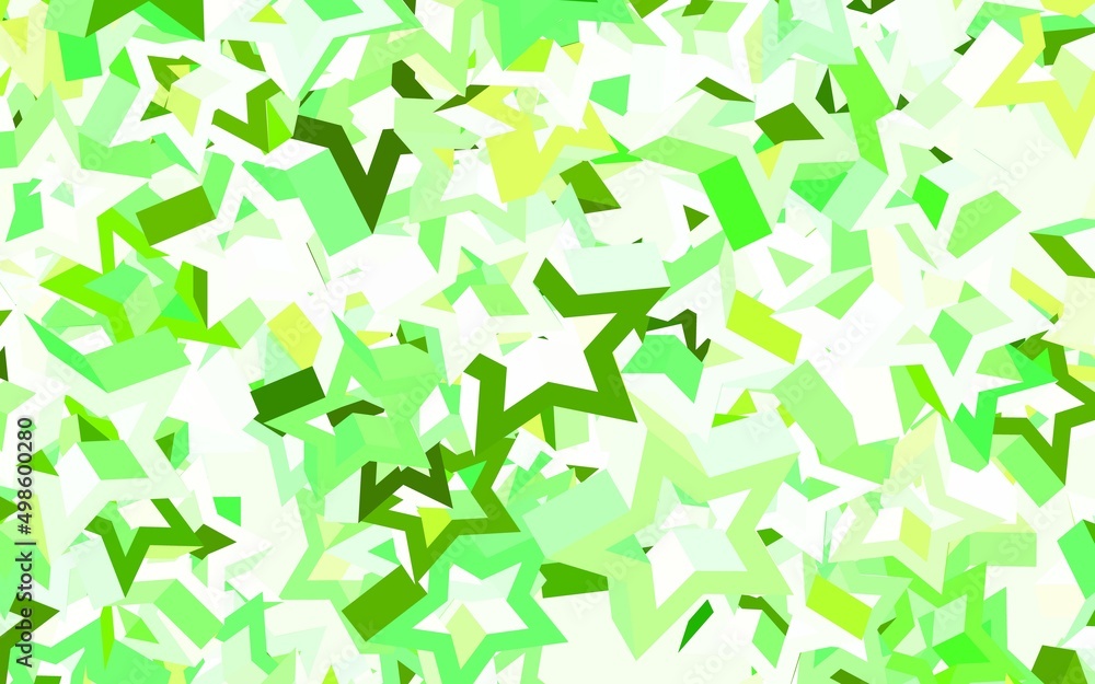 Light Green vector pattern with christmas stars. Light Green vector pattern with christmas stars.