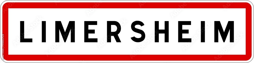 Panneau entrée ville agglomération Limersheim / Town entrance sign Limersheim Panneau entrée ville agglomération Limersheim / Town entrance sign Limersheim