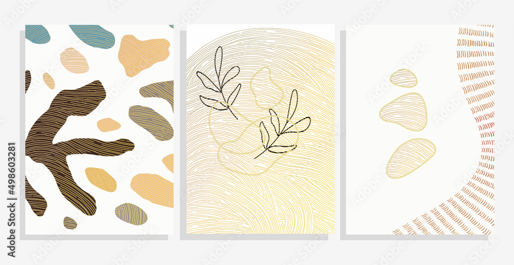 abstract floral vector background covers set   