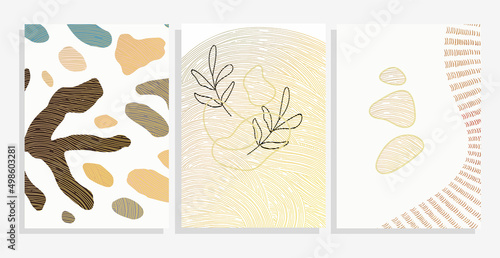 abstract floral vector background covers set 
