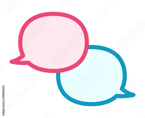 二つの吹き出しアイコン
