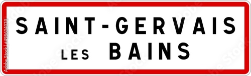 Panneau entrée ville agglomération Saint-Gervais-les-Bains / Town entrance sign Saint-Gervais-les-Bains photo
