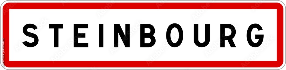 Panneau entrée ville agglomération Steinbourg / Town entrance sign Steinbourg Panneau entrée ville agglomération Steinbourg / Town entrance sign Steinbourg