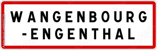 Panneau entr  e ville agglom  ration Wangenbourg-Engenthal   Town entrance sign Wangenbourg-Engenthal