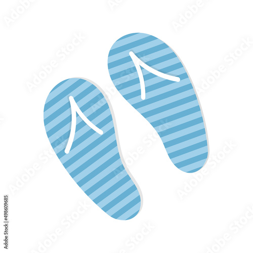 Blue sandals isolated on white background ,Vector illustration EPS 10