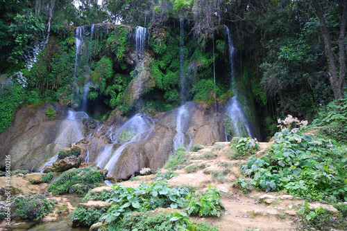 The Nicho waterfalls in the Cuban tropical forest photo