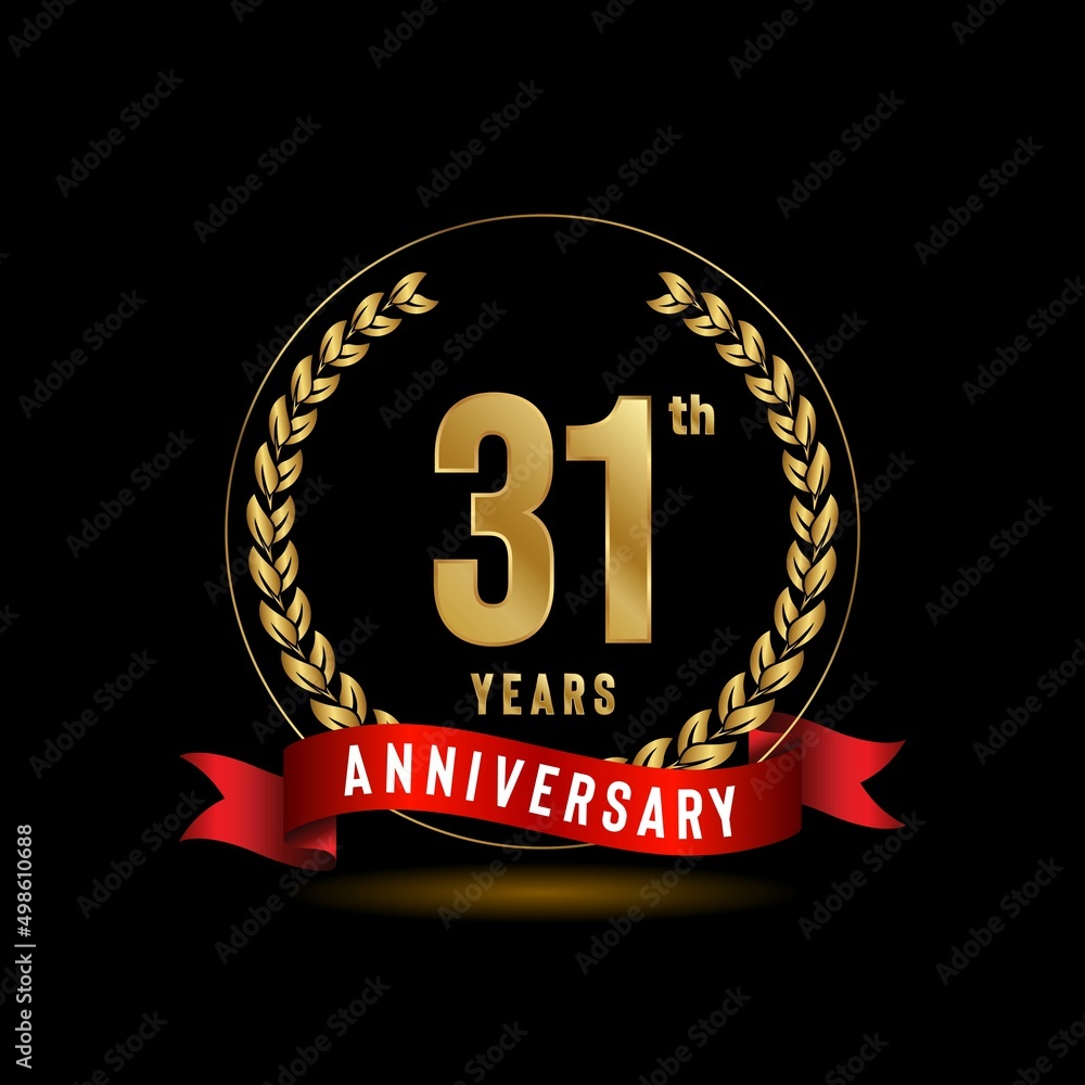 31th Anniversary logotype. Anniversary celebration template design for ...