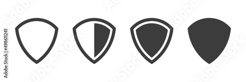 Canvas Print Shield icon set