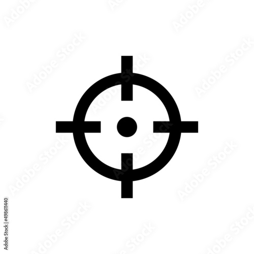 Target icon. Pictogram target or sight. Shooting or hit symbol.