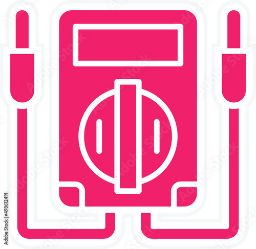 Vector Design Voltmeter Icon Style