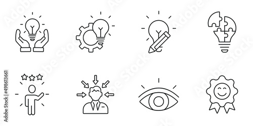 creativity icons set . creativity pack symbol vector elements for infographic web