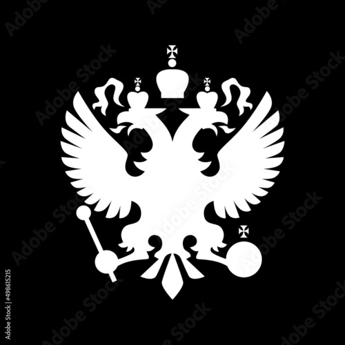 Russia emblem vector. T shirt design. Russian Federation eagles, printable