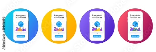 Minimal set of Bitcoin project, Mail and Time schedule line icons. Phone, cellphone ui interface mockup. Heart icons. For web development. Cryptocurrency startup, E-mail, Timetable. Vector