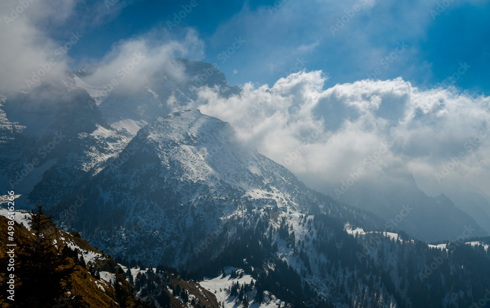 Fantastic winter landscape at Pinzolo Ski Resort in Val Rendena in Trentino in the northern Italian Alps, Italy Europe. Fantastic winter landscape at Pinzolo Ski Resort in Val Rendena in Trentino in the northern Italian Alps, Italy Europe.