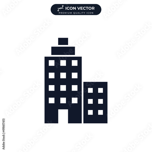 corporate building icon symbol template for graphic and web design collection logo vector illustration