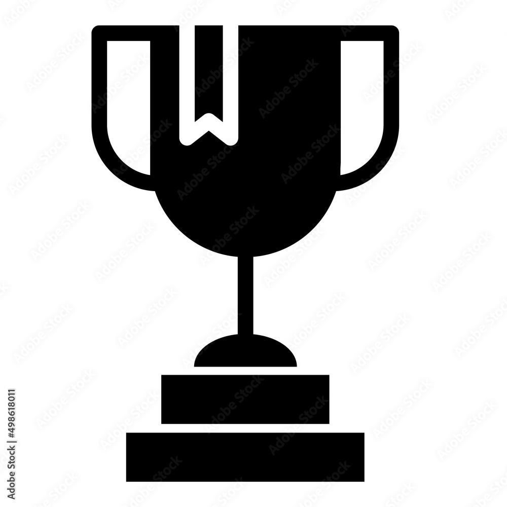 Trophy Award Achievement Flat Icon Isolated On White Background Trophy Award Achievement Flat Icon Isolated On White Background