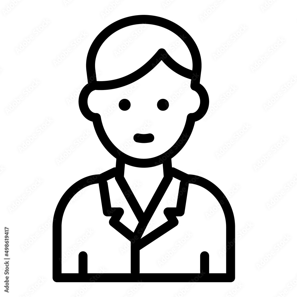 Man User Avatar Flat Icon Isolated On White Background Man User Avatar Flat Icon Isolated On White Background