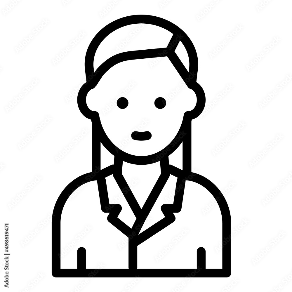 Woman User Avatar Flat Icon Isolated On White Background Woman User Avatar Flat Icon Isolated On White Background
