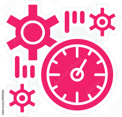 Vector Design Time Plan Icon Style