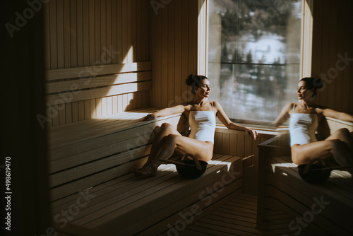 Young woman relaxing in the...
