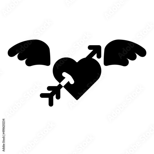 Valentine Flat Icon Isolated On White Background