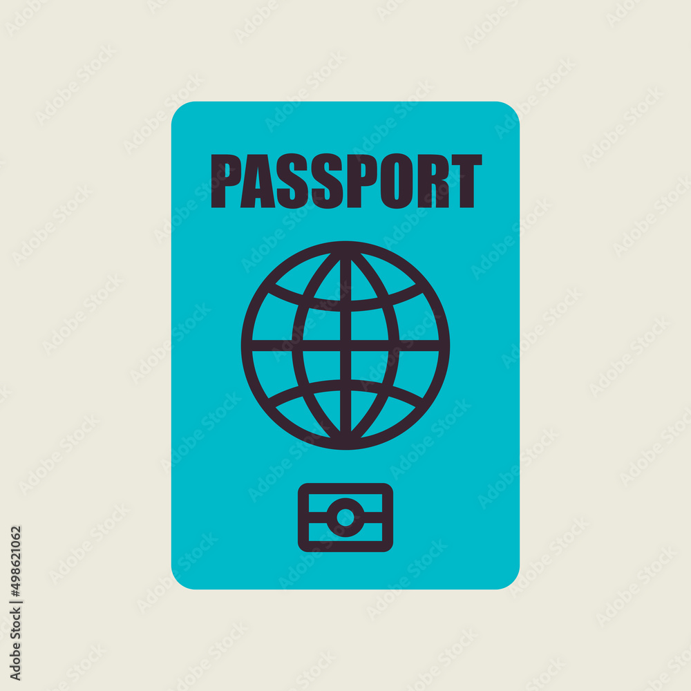 Passport vector icon, identification symbol Passport vector icon, identification symbol