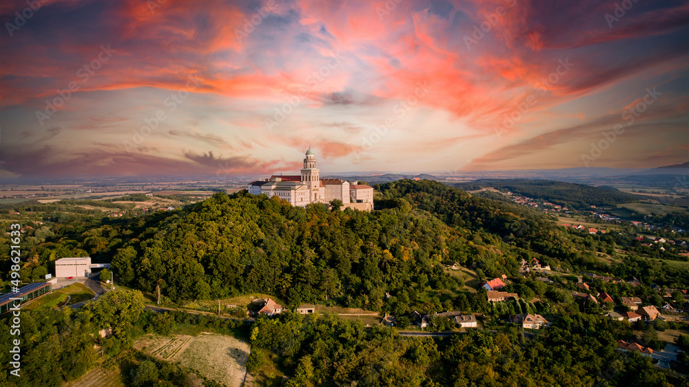 Aerial View of Pannonhalma Archabbey Hungary