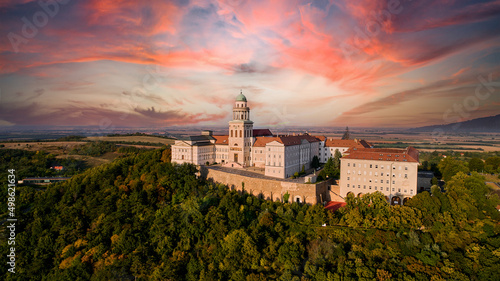 Aerial View of Pannonhalma Archabbey Hungary photo