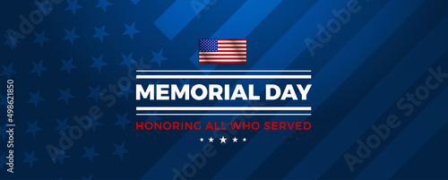 Memorial Day patriotic image background - - vector illustration - America Honoring All Who Served