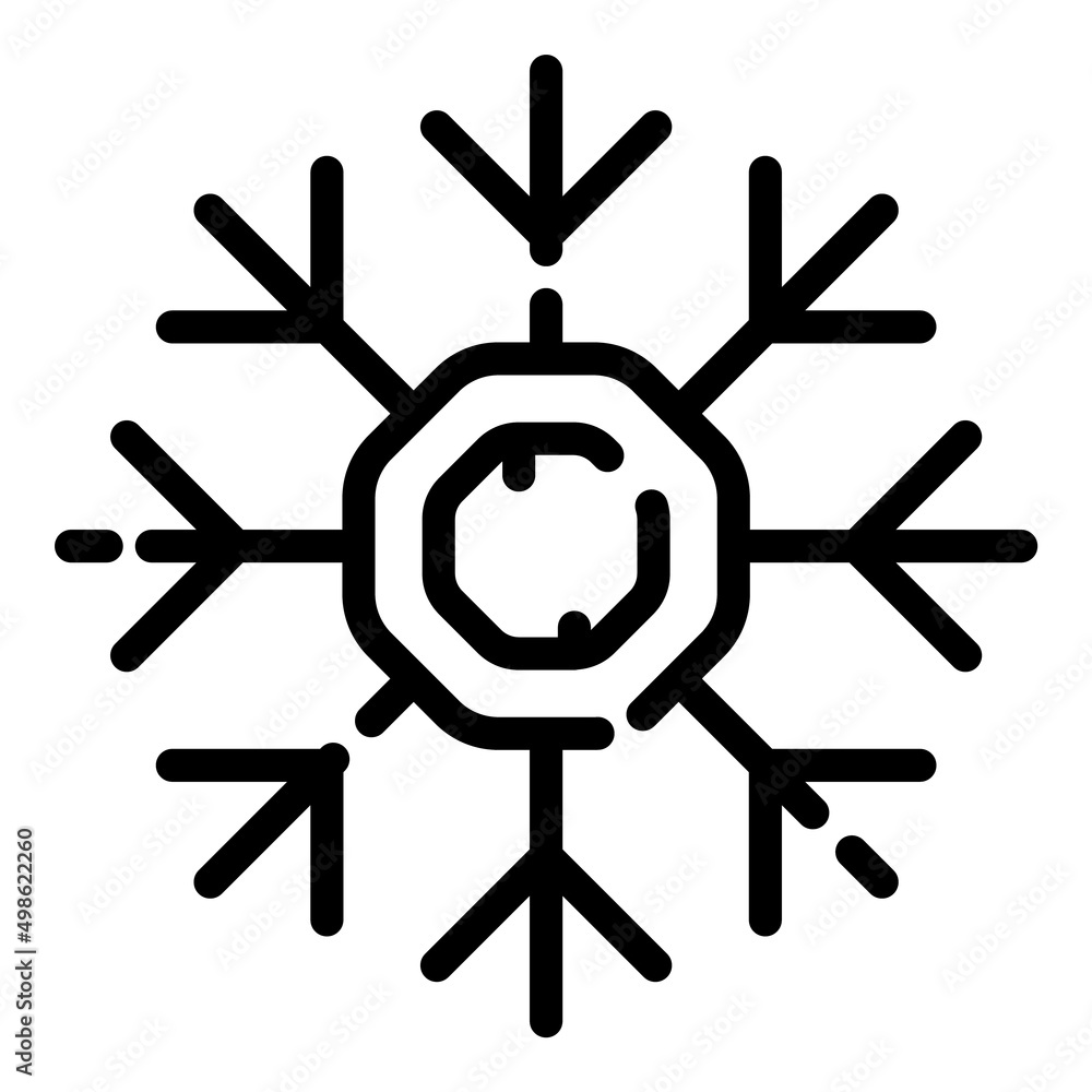 Snowflake Flat Icon Isolated On White Background Snowflake Flat Icon Isolated On White Background