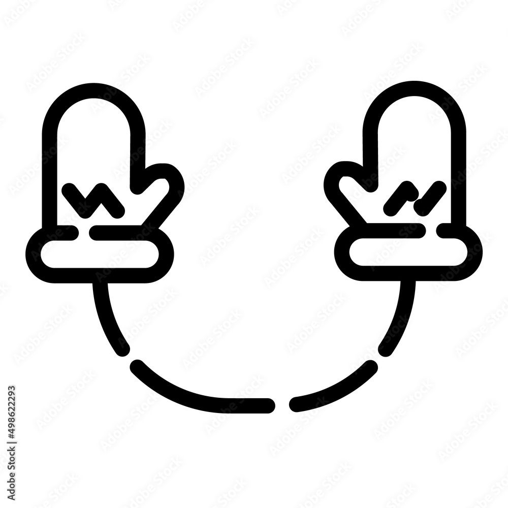 Mittens Flat Icon Isolated On White Background Mittens Flat Icon Isolated On White Background