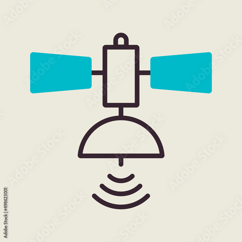 Satellite vector icon. Navigation sign