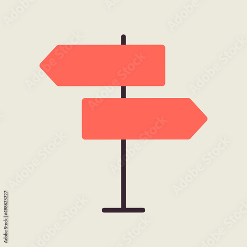 Signpost vector icon. Navigation sign