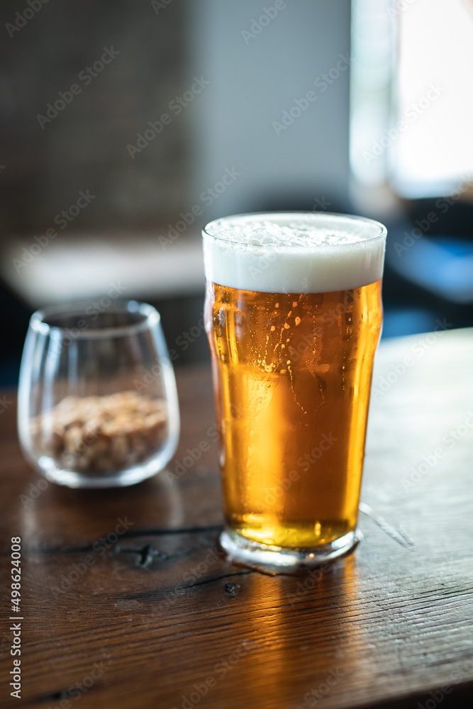 mug of beer at a bar mug of beer at a bar