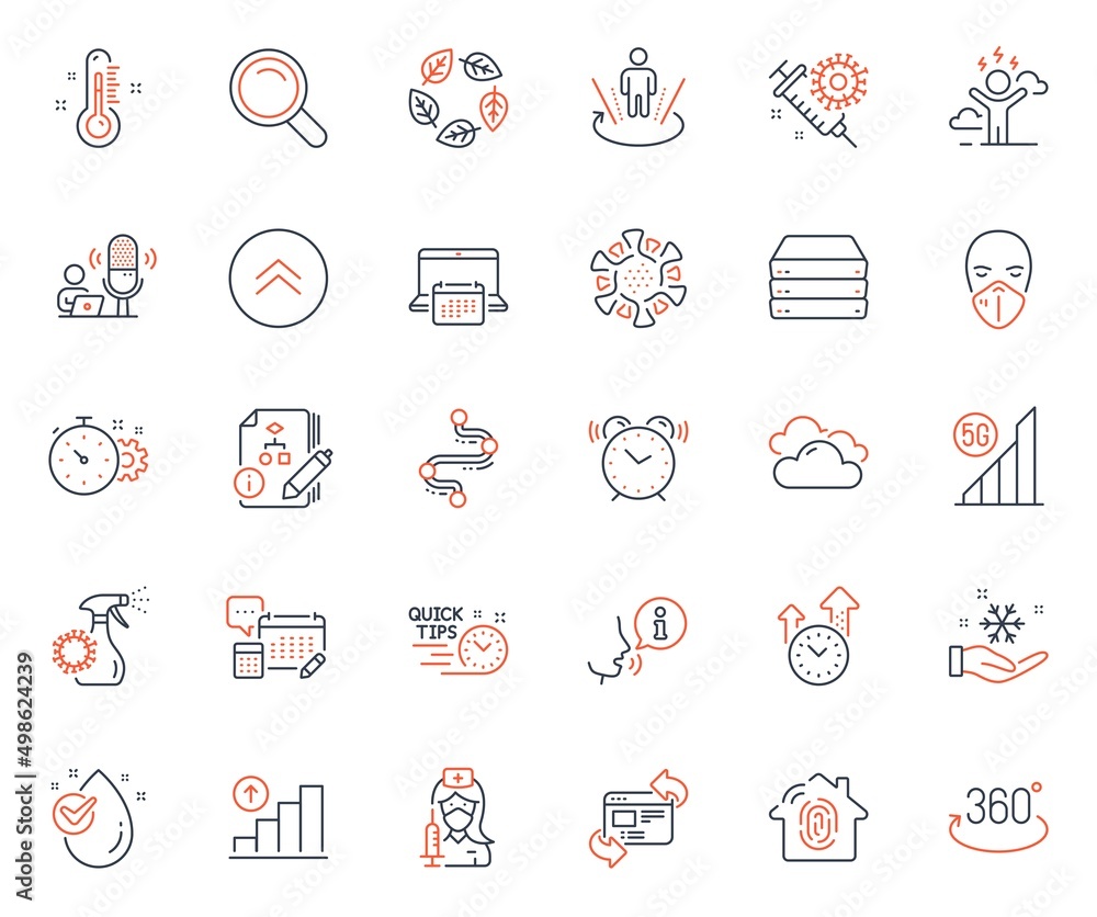 Science icons set. Included icon as Quick tips, Coronavirus spray and Full rotation web elements. Algorithm, Time management, Servers icons. Refresh website, Coronavirus, Calendar web signs. Vector Science icons set. Included icon as Quick tips, Coronavirus spray and Full rotation web elements. Algorithm, Time management, Servers icons. Refresh website, Coronavirus, Calendar web signs. Vector