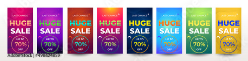 Web collection set sale banner modern fluid for social media stories sale, web page, mobile phone. template design special offer set, brushers element