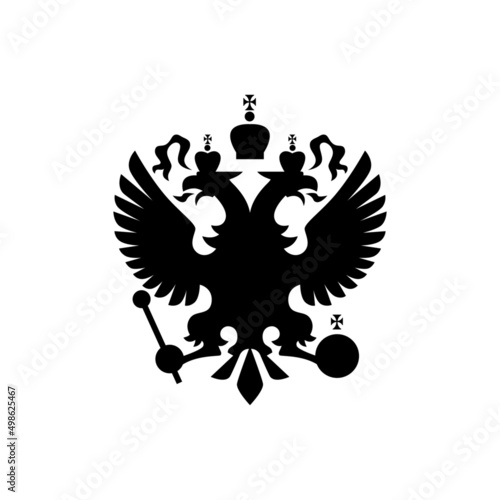 Russian Double Headed Eagle vector, Emblem SVG photo