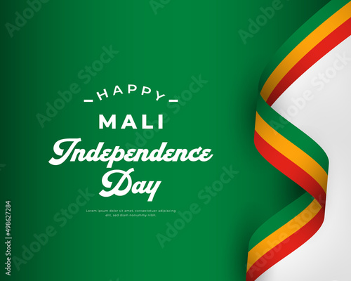 Happy Mali Independence Day September 22th Celebration Vector Design Illustration. Template for Poster, Banner, Advertising, Greeting Card or Print Design Element