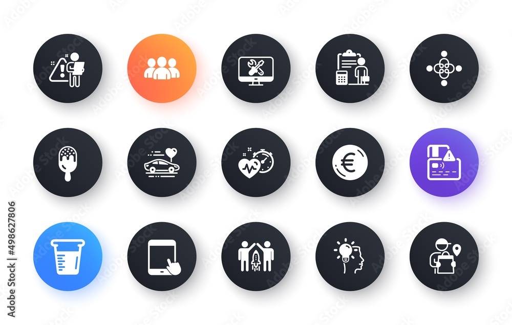 Minimal set of Cardio training, Euro money and Card flat icons for web development. Search employee, Tablet pc, Ice cream icons. Partnership, Inclusion, Honeymoon travel web elements. Vector Minimal set of Cardio training, Euro money and Card flat icons for web development. Search employee, Tablet pc, Ice cream icons. Partnership, Inclusion, Honeymoon travel web elements. Vector