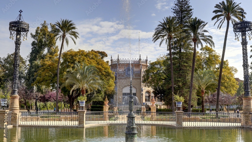 Parc de María Luisa et place d'Espagne à Séville en Andalousie, Espagne