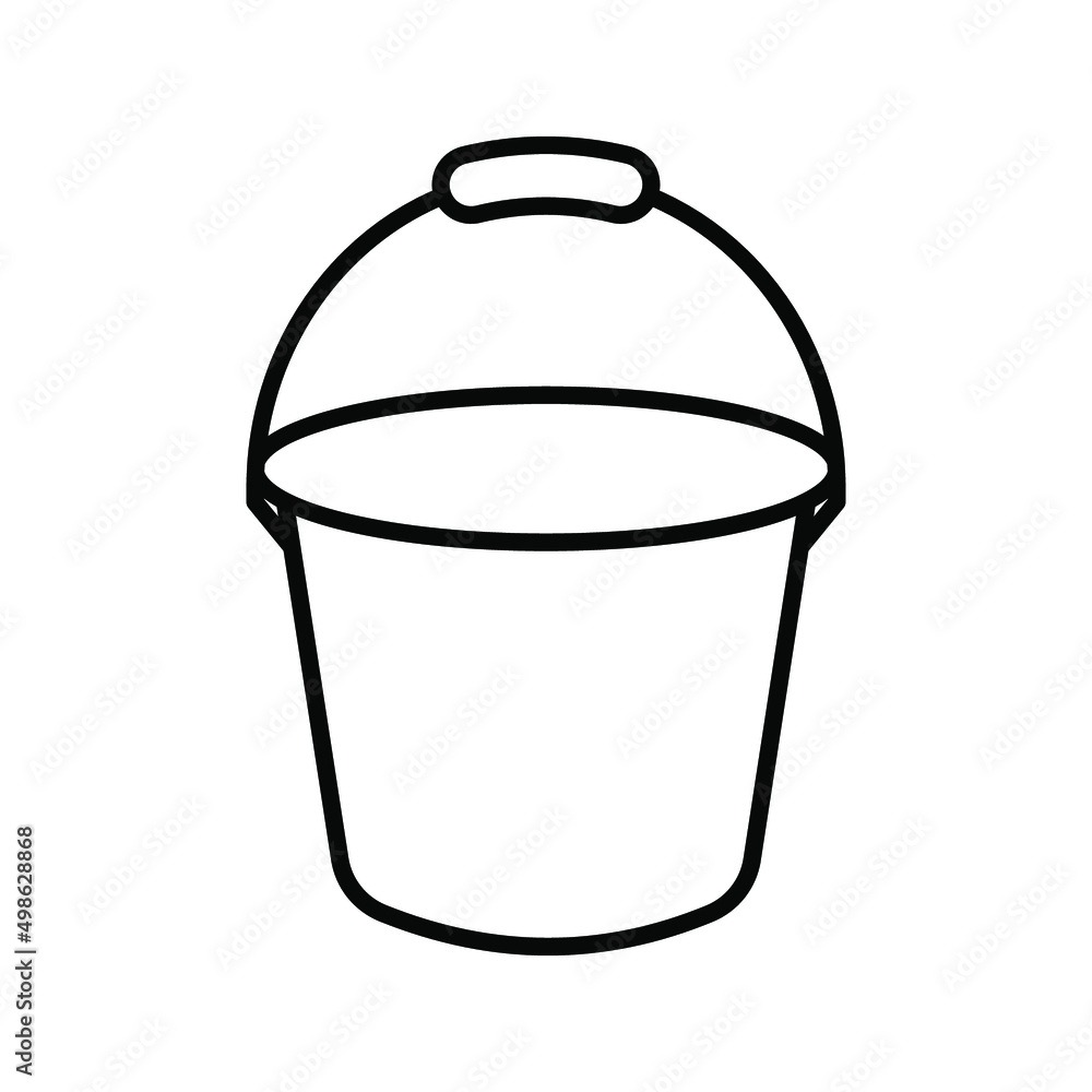 Bucket icon. cleaning service sign. vector illustration Bucket icon. cleaning service sign. vector illustration
