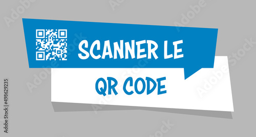 Logo scanner le qr code. photo