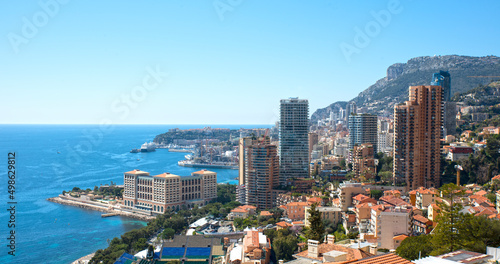 view of Montecarlo and the principality of Monaco © giuvaclik