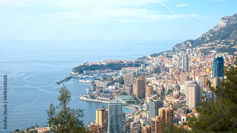 Obraz premium view of Montecarlo and the principality of Monaco