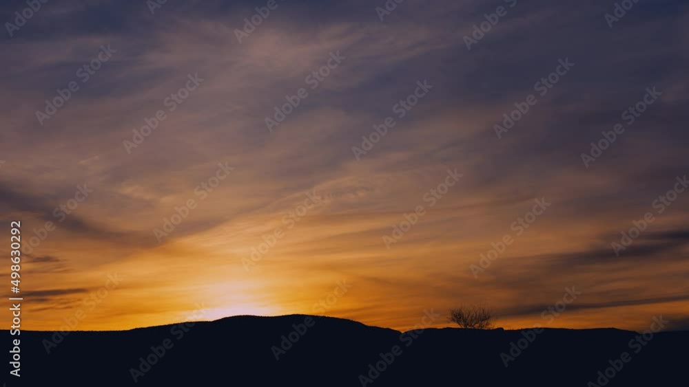 Brilliant Orange and Blue Sunrise Timelapse Brilliant Orange and Blue Sunrise Timelapse