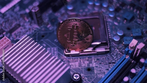 bitcoin on the motherboard , atmospheric light