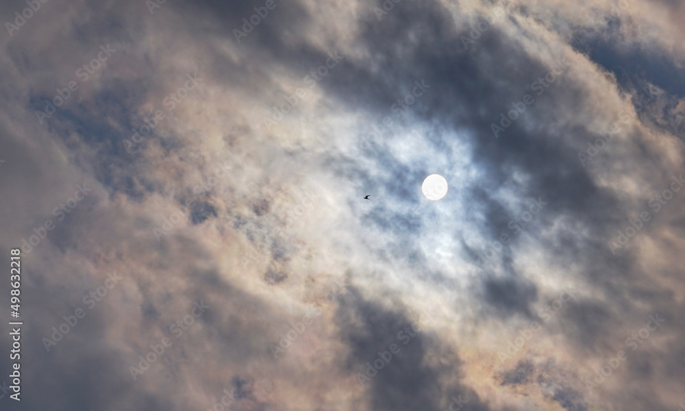 The sun was covered with clouds The sun was covered with clouds