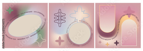 Social media post template with soft neutral gradient