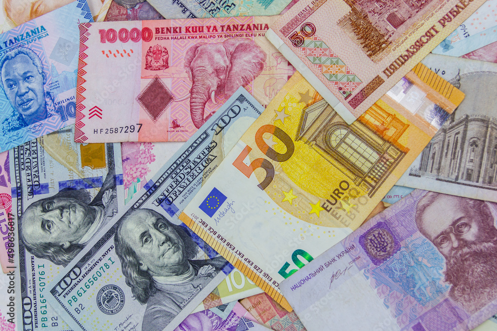 Obraz premium Business background of currencies from different countries