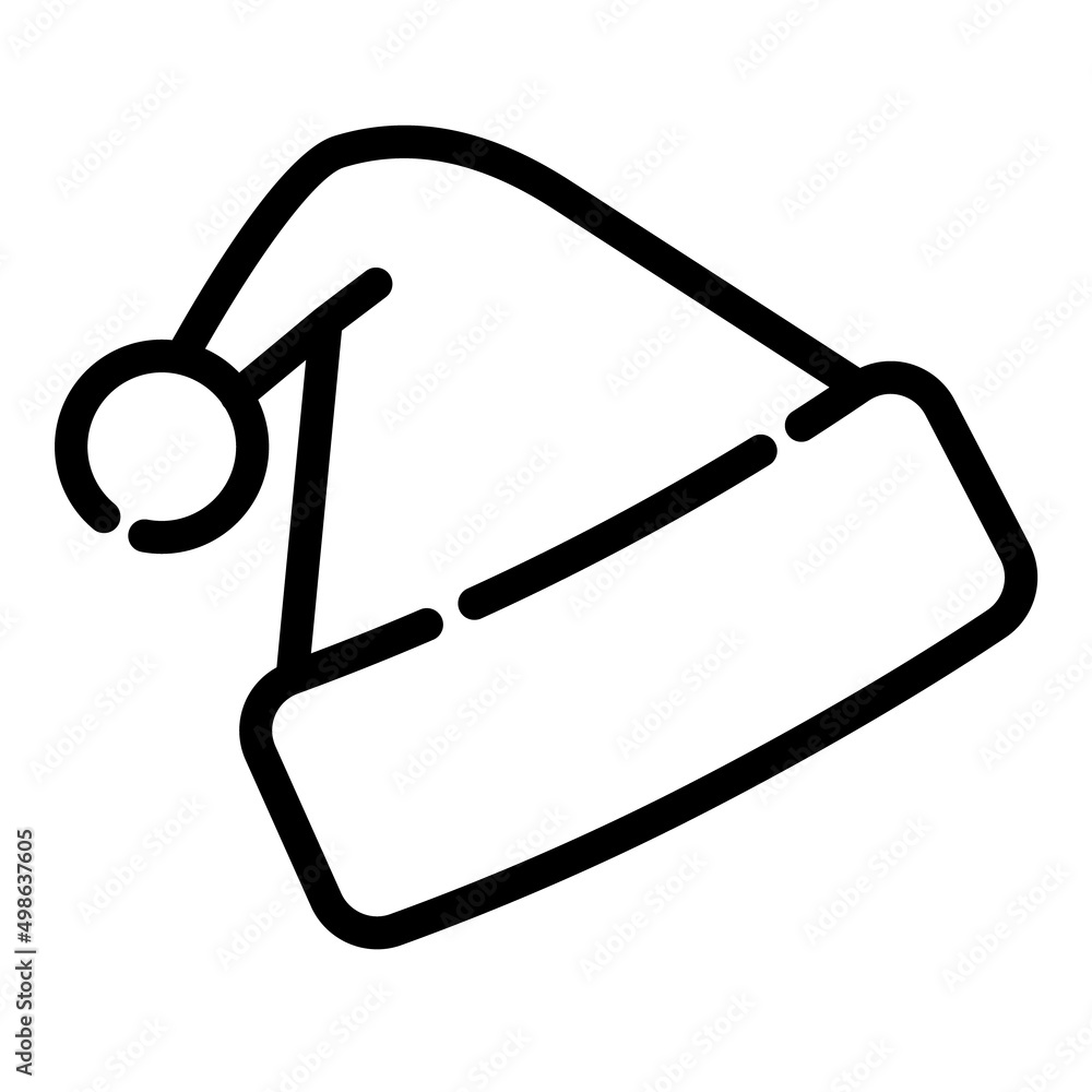 Santa Cap Flat Icon Isolated On White Background Santa Cap Flat Icon Isolated On White Background